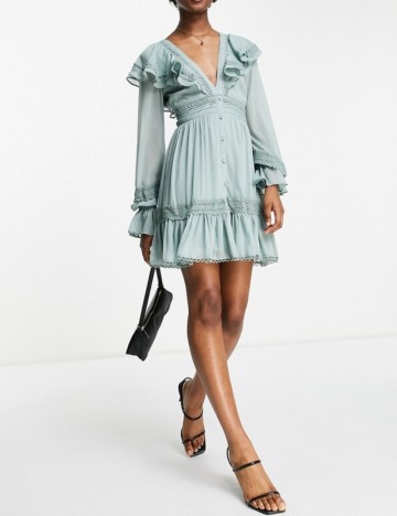 Rochie mini ASOS, verde