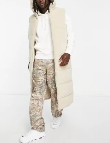 Vestă lungă ASOS, bej