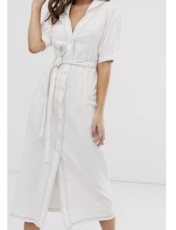 Rochie midi Emory Park, alb