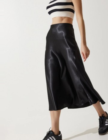 Fustă midi TRENDYOL, negru