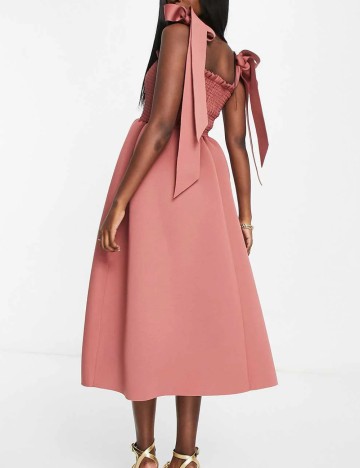 Rochie midi ASOS, roz