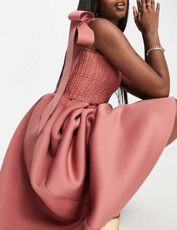 Rochie midi ASOS, roz