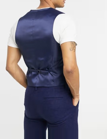 Vestă de costum ASOS, albastru