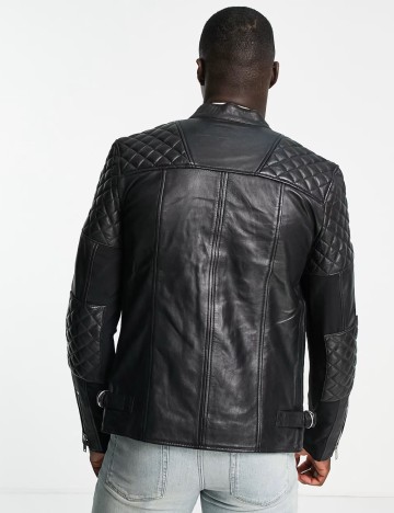 Jachetă de piele BOLONGARO TREVOR, negru