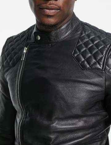 Jachetă de piele BOLONGARO TREVOR, negru