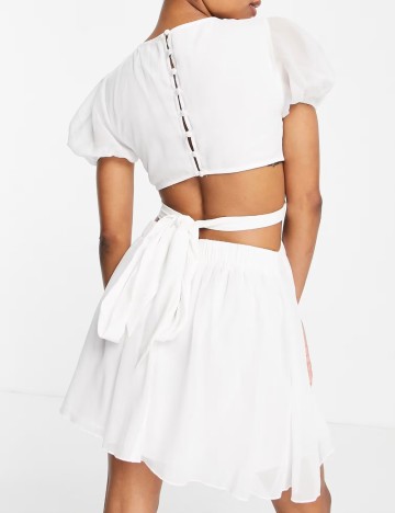 Rochie mini ASOS, alb