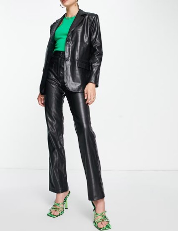 Sacou imitație de piele 4th & Reckless, negru