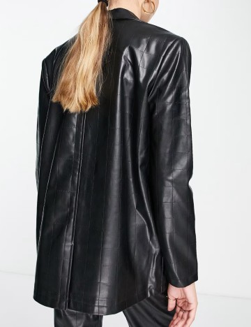 Sacou imitație de piele 4th & Reckless, negru