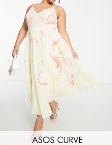 Rochie maxi ASOS, mix culori