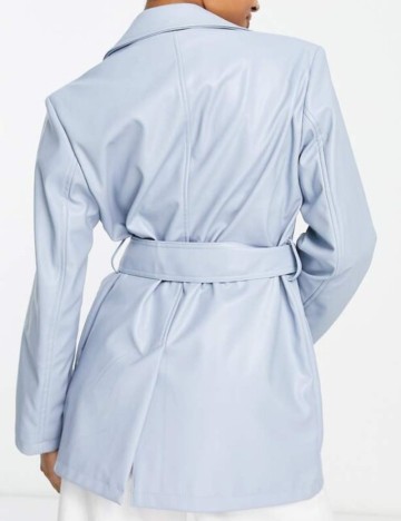 Jachetă imitație de piele ASOS, albastru