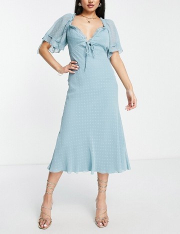 Rochie midi ASOS, turcoaz