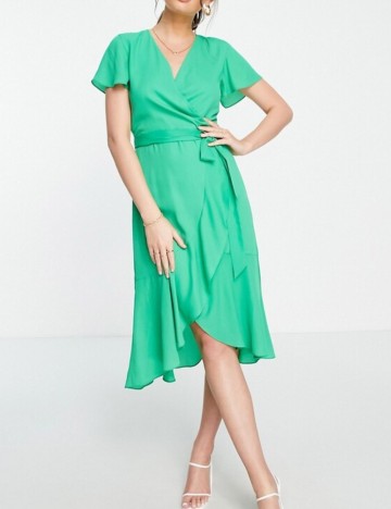 Rochie midi Style Cheat, verde