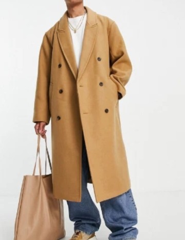 Palton De L&acirc;nă ASOS, maro