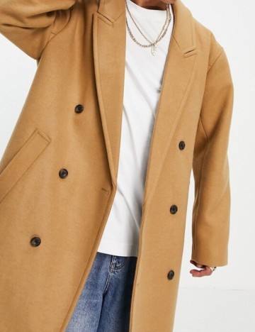 Palton De L&acirc;nă ASOS, maro
