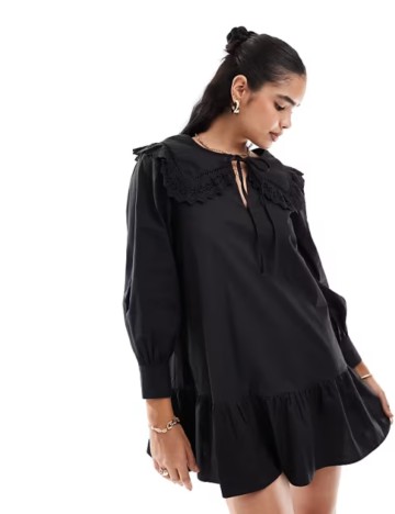 Rochie mini Miss Selfridge, negru