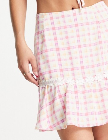 Fustă mini Collective the Label Petite, mix culori