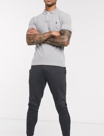 Tricou polo Polo Ralph Lauren, gri