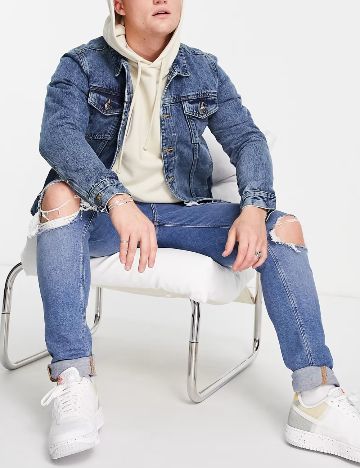 Jachetă De Blugi BRAVE SOUL, albastru