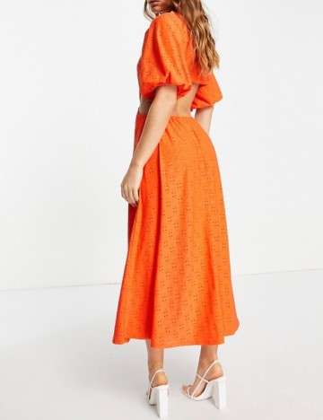 Rochie midi ASOS, portocaliu