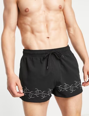 Pantaloni de plajă ASOS, negru