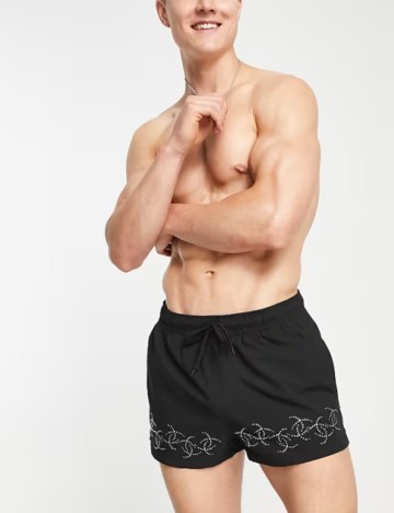 Pantaloni de plajă ASOS, negru