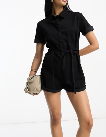 Salopetă de blugi ASOS, negru