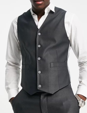 Vestă de costum ASOS, gri