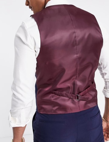 Vestă de costum ASOS, bleumarin