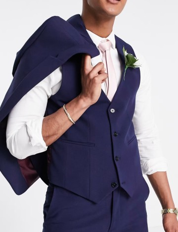 Vestă de costum ASOS, bleumarin
