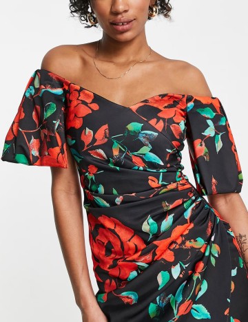 Rochie midi ASOS, mix culori