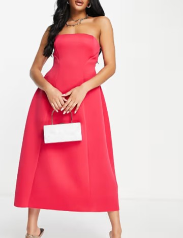 Rochie midi ASOS, roz
