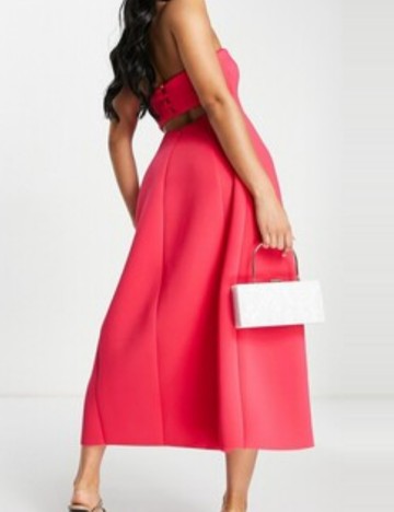 Rochie midi ASOS, roz