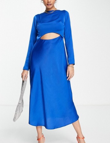 Rochie midi ASOS, albastru