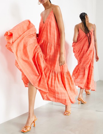 Rochie maxi ASOS, portocaliu