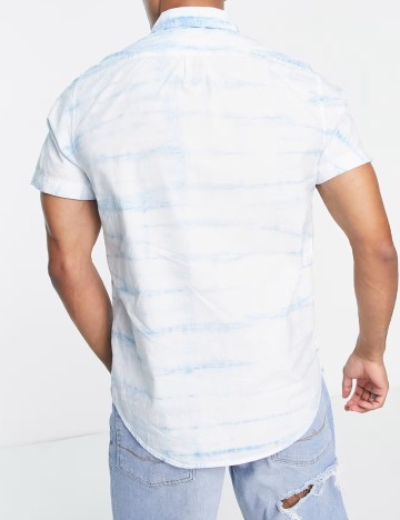 Cămașă cu m&acirc;necă scurtă Lee, albastru