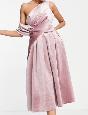 Rochie midi ASOS, roz