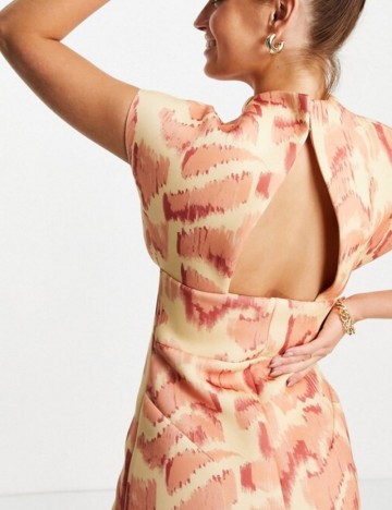 Rochie midi ASOS, mix culori