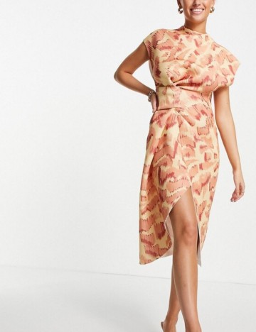 Rochie midi ASOS, mix culori