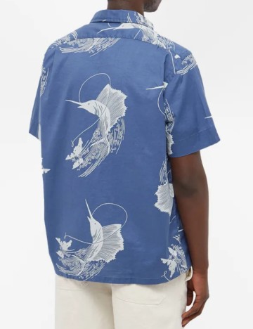 Cămașă cu m&acirc;necă scurtă Ralph Lauren, albastru