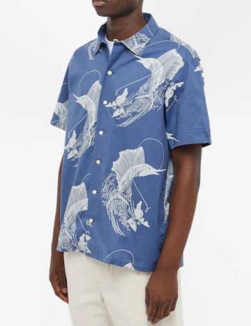 Cămașă cu m&acirc;necă scurtă Ralph Lauren, albastru