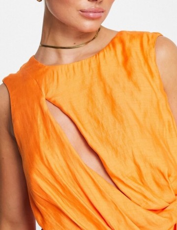 Rochie midi ASOS, portocaliu