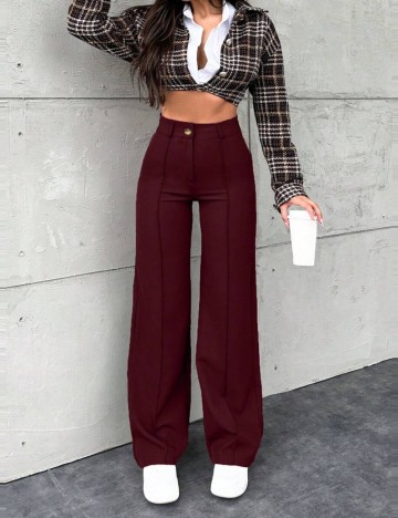 Pantaloni Shein, vișiniu