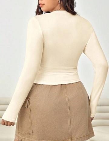 Bluză Shein Curve+, crem