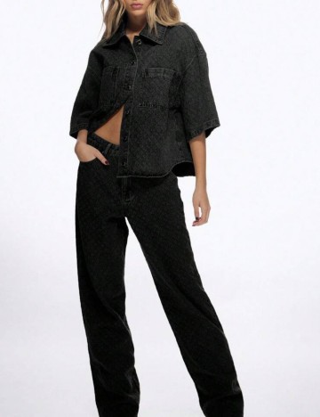 Cămașă de blugi Shein Missguided, negru
