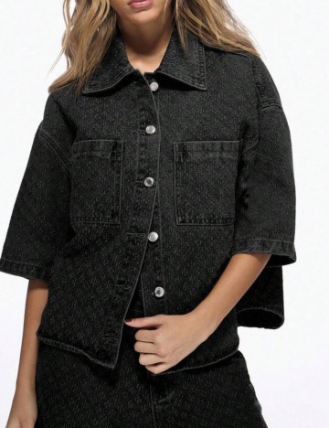 Cămașă de blugi Shein Missguided, negru