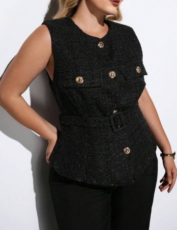 Vestă Shein Curve+, negru