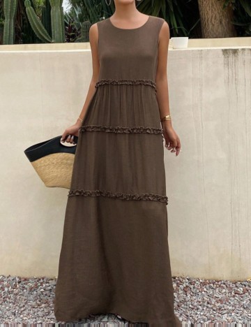 Rochie maxi Shein DAZY, maro