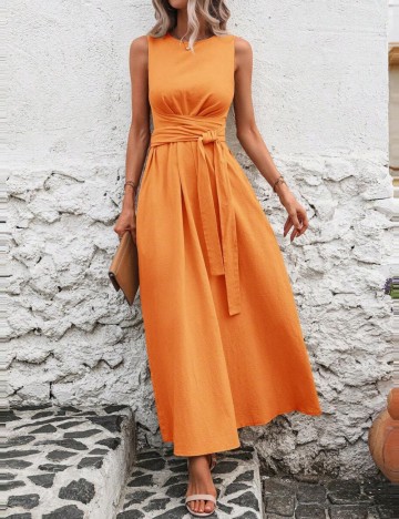 Rochie midi Shein, portocaliu