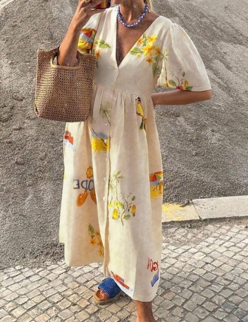 Rochie midi Shein, mix culori