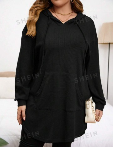 Hanorac Shein Curve+, negru